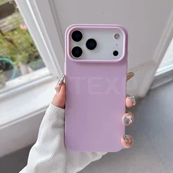 Candy Color Luxury Matte Silicone Soft Case - Solid Color Shockproof Cover - iPhone 17 Pro (PURPLE)
