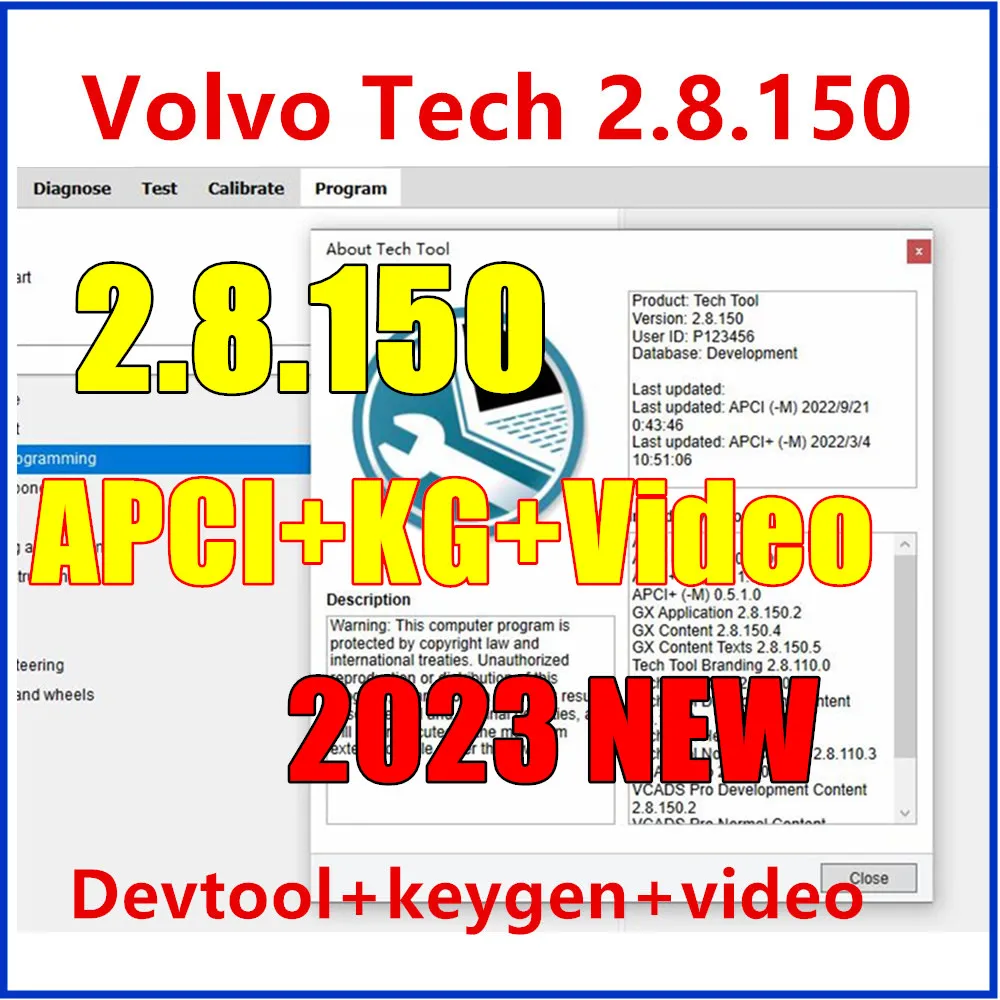 

2023 Premium Tech Tool 2.8.150 (PTT 2.8 / VCADS)(REAL Development) [APCI+ 2023.07] Product History for volvo with developer tool