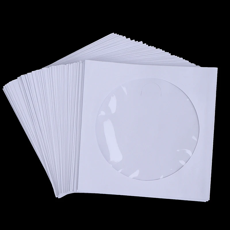 Record Protective Sleeves 10/50PCS 12.5*12.5CM CD DVD Disc Paper