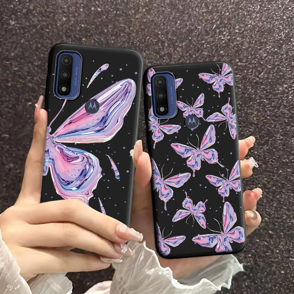 Stylish Soft Silicone Floral TPU Phone Case - Beauty Floral Design, Pink