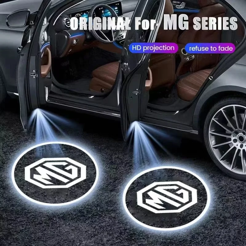 2PCS 무선 HD 자동차 프로젝터 웰컴 앰비언트 라이트 MG ZS MG4 EV..