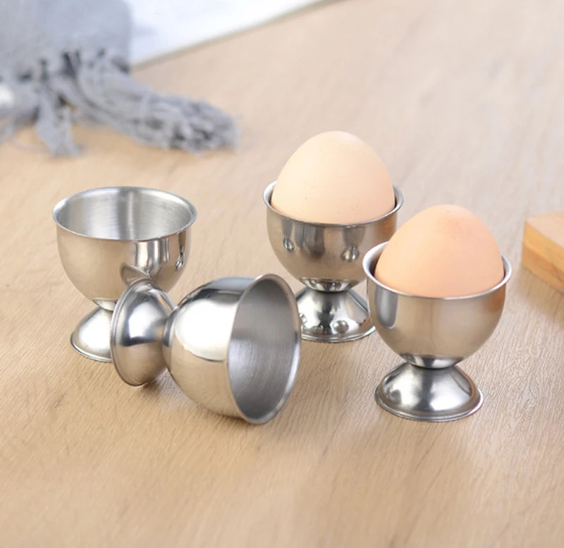 Egg Rack Cup Holder Stainless Steel Boiled Egg Cups Stand Rack Eggs Holder Egg Holder Cooking Tool 1pcs