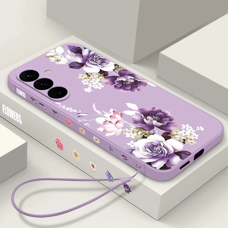 Elegant Purple Peony Flower Phone Case
