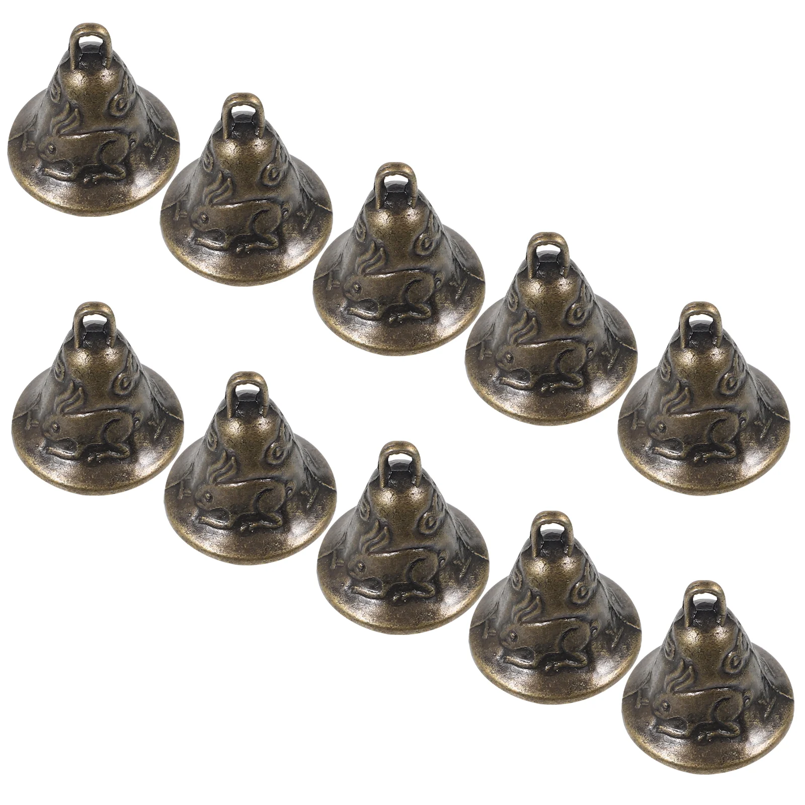 20 Pcs Bell Feng Shui Bells Metal Alloy Versatile Hanging Ornaments Pendants Decorations Statues Retro 3