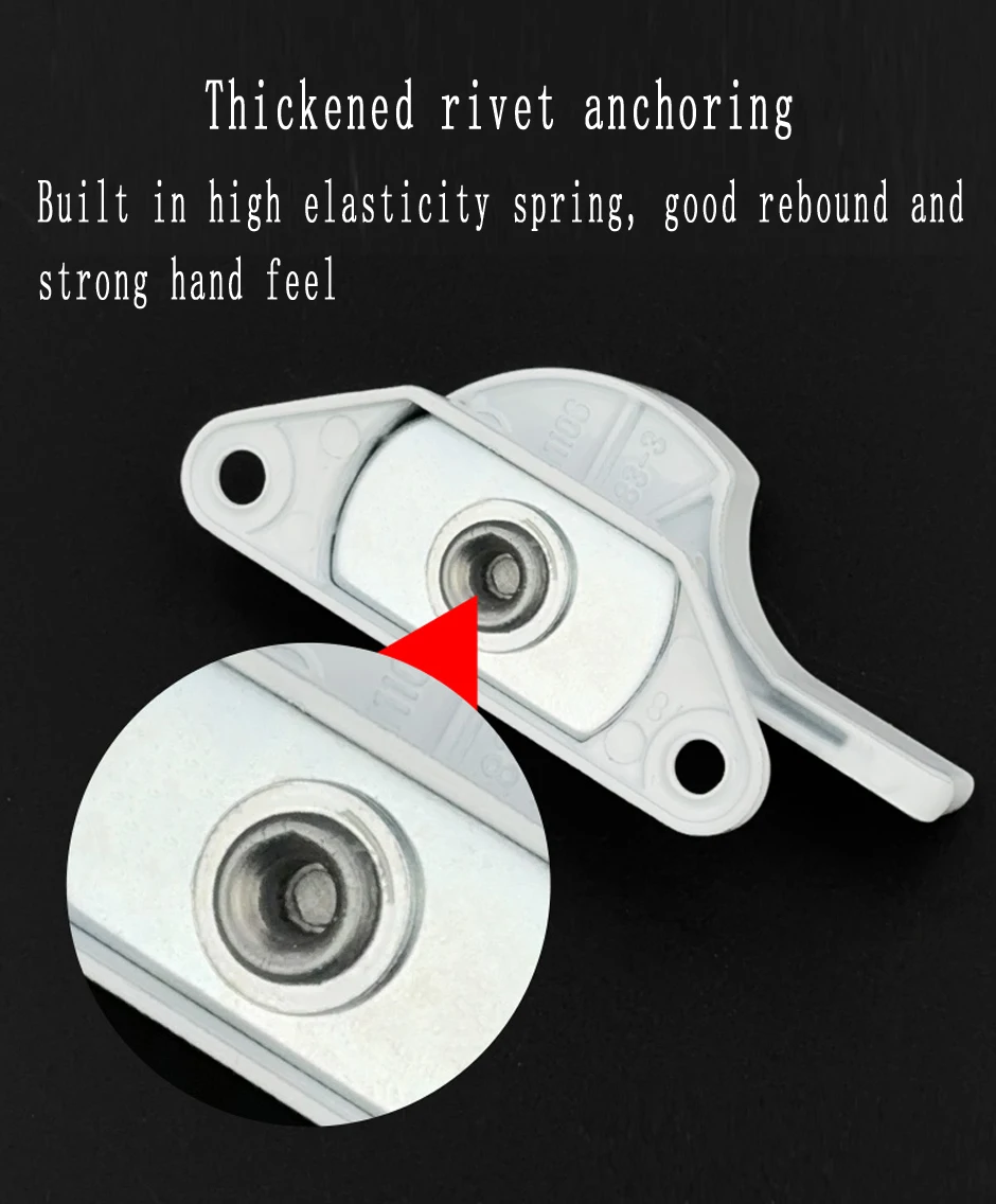 Description Picture 5 of itemPlastic Steel Window Crescent Lock Balcony Floor To Floor Translation Door Lock Hook Aluminum Alloy Door And Window Accessories
