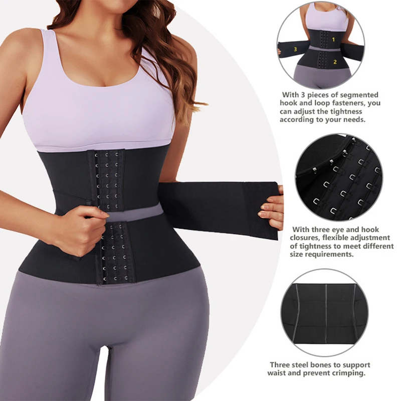 MiiOW Waist Trainer Corset Women Binders Shapers Tummy Wrap Body Shapewear  Slimming Belt Flat Belly Workout Postpartum Girdle