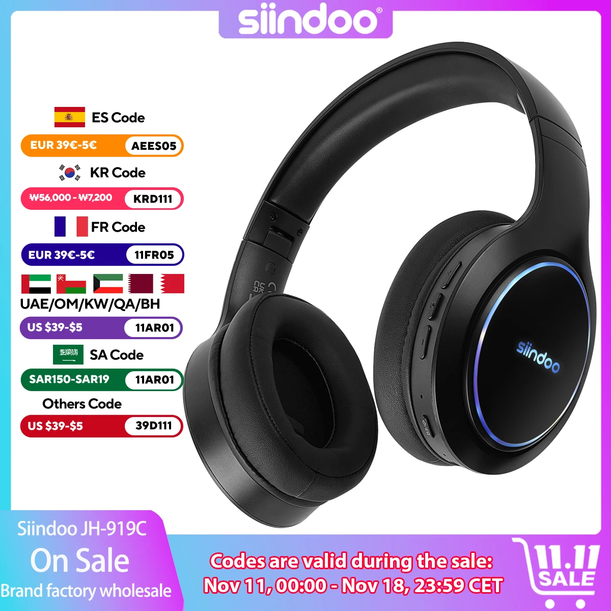 Auriculares Bluetooth DOQAUS LIFE 70h De Duración, Modos De