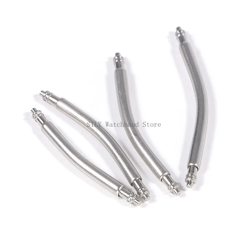 Curved Stainless Steel Watch Band Spring Bars - 10pcs