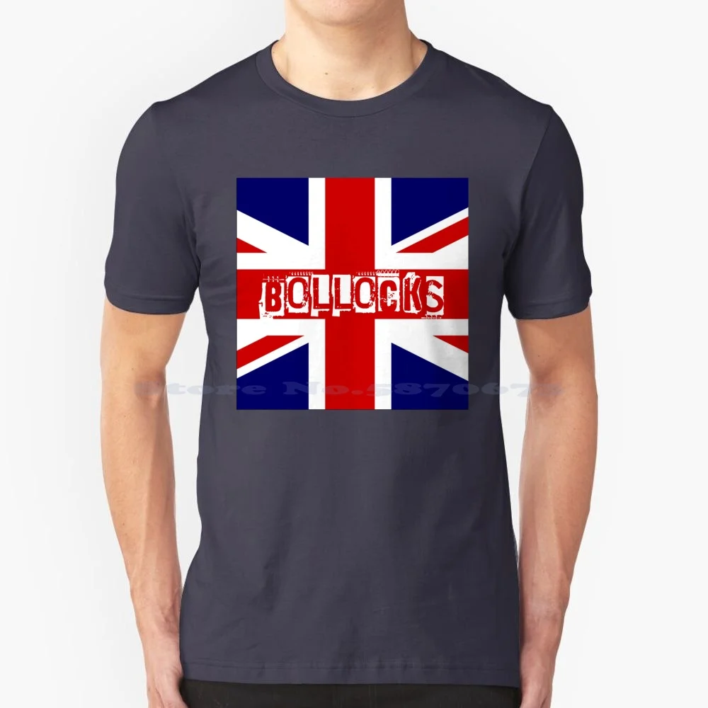 Bollocks London Union Jack T Shirt 100% Cotone Tee Punk Uk Union Jack Never Mind The Bollocks 70S Piumino Inghilterra Londra Gran Bretagna