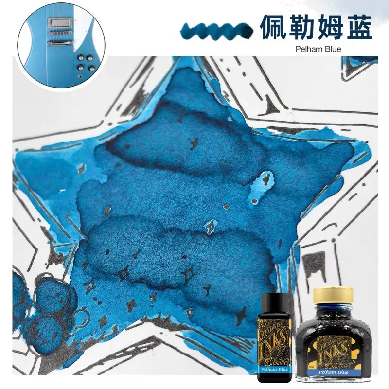 오리지널 DIAMINE 허니 버스트 잉크 기타 시리즈 염료 기반 컬러 잉크 30ml/80ml 만년필 문구 용품용