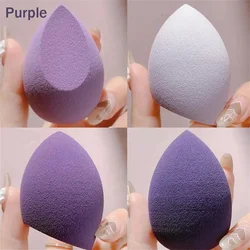 Makeup Sponge Blender Set - Soft Cosmetic Puffs for Flawless Foundation Application (4pcs Purple no box)