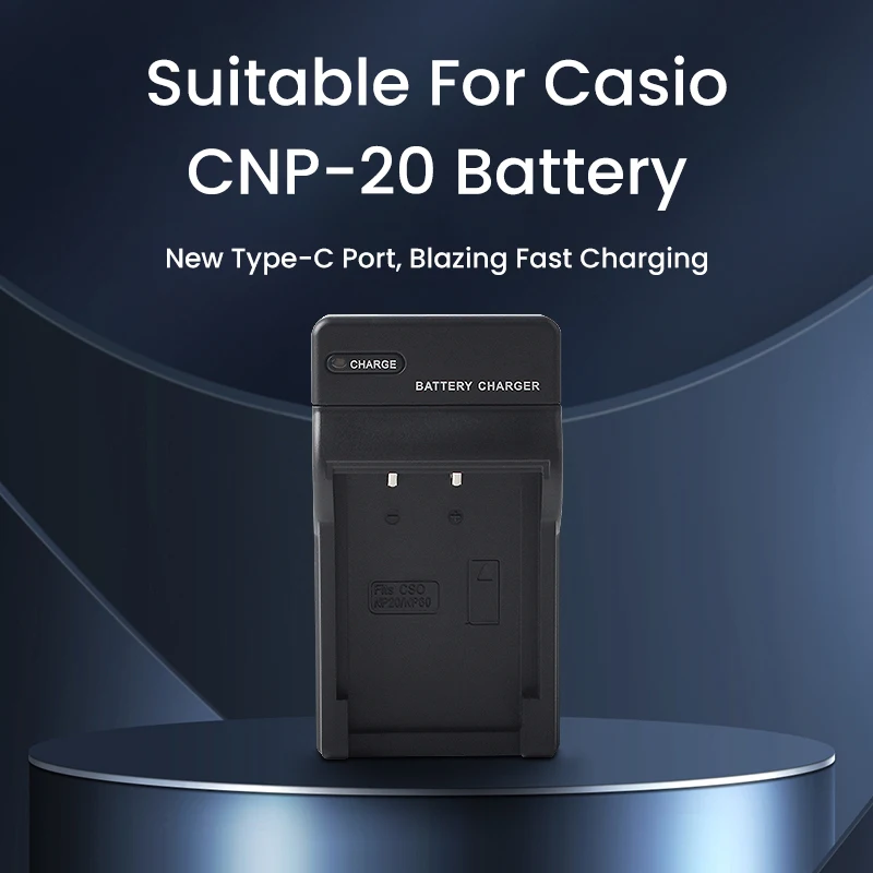 CANP-20 Type-C 싱글 충전기 - 카시오 EX-Z50 Z55 Z750 Z40 디지털 카메라용 안전하고 안정적인 전원 충전