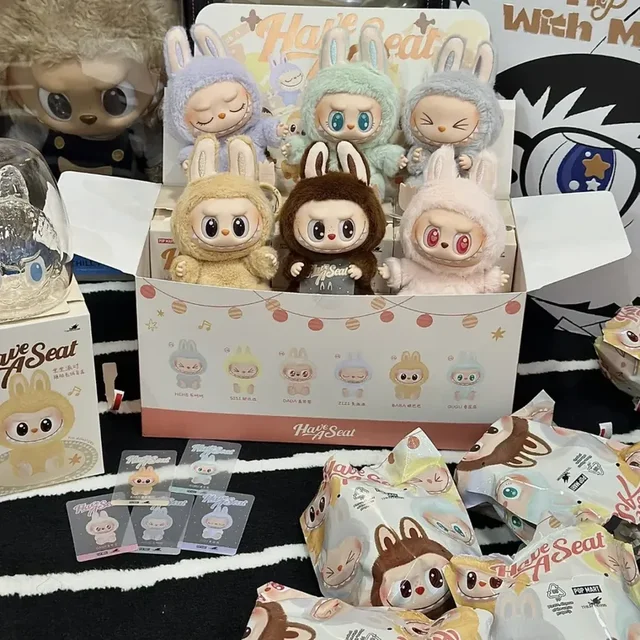 Аниме-фигурка Labubu Have A Seat Series Mystery Box, виниловая кукла, модель игрушки, милая копия монстра, слепая коробка, игрушка, детский рождественский подарок 1