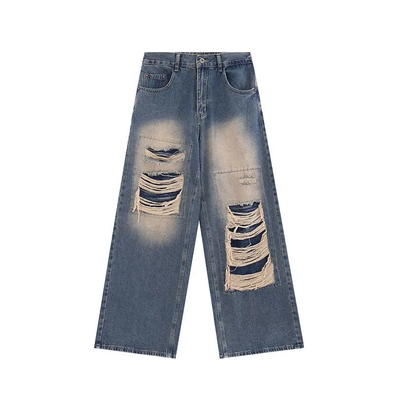Ripped Baggy Jeans For Women 2023 Summer streetwear Fashion High Waist  Boyfriend Jeans For Women Gothic Denim Pants Woman
