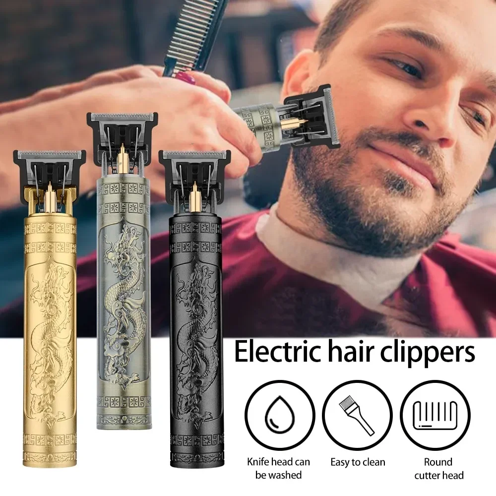 Vintage T9 Hair Trimmer for Men Professional Hair Cutting Machine Cordless Beard Trimmer for Home Travel Cordless Clipper