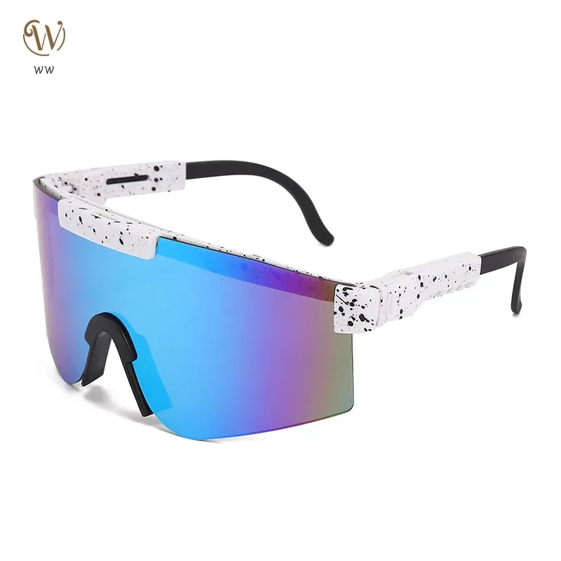 

Cycling Sunglasses Large Frame Dazzle Color Plating Real Film Polarized Sunglasses Sports Sunglasses Set