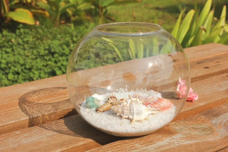 Home Decor Vases Bauble Balls Glass 8/10/12/15CM Circle Clear Fish Tank High Quality Terrarium Container Flower Pot 6