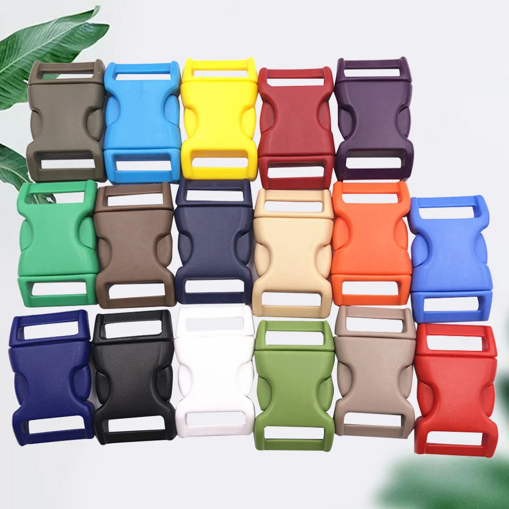 

100pcs 10mm Colorful Eco-Friendly Plastic Buckles for Backpack Dog Collar (Random Color)