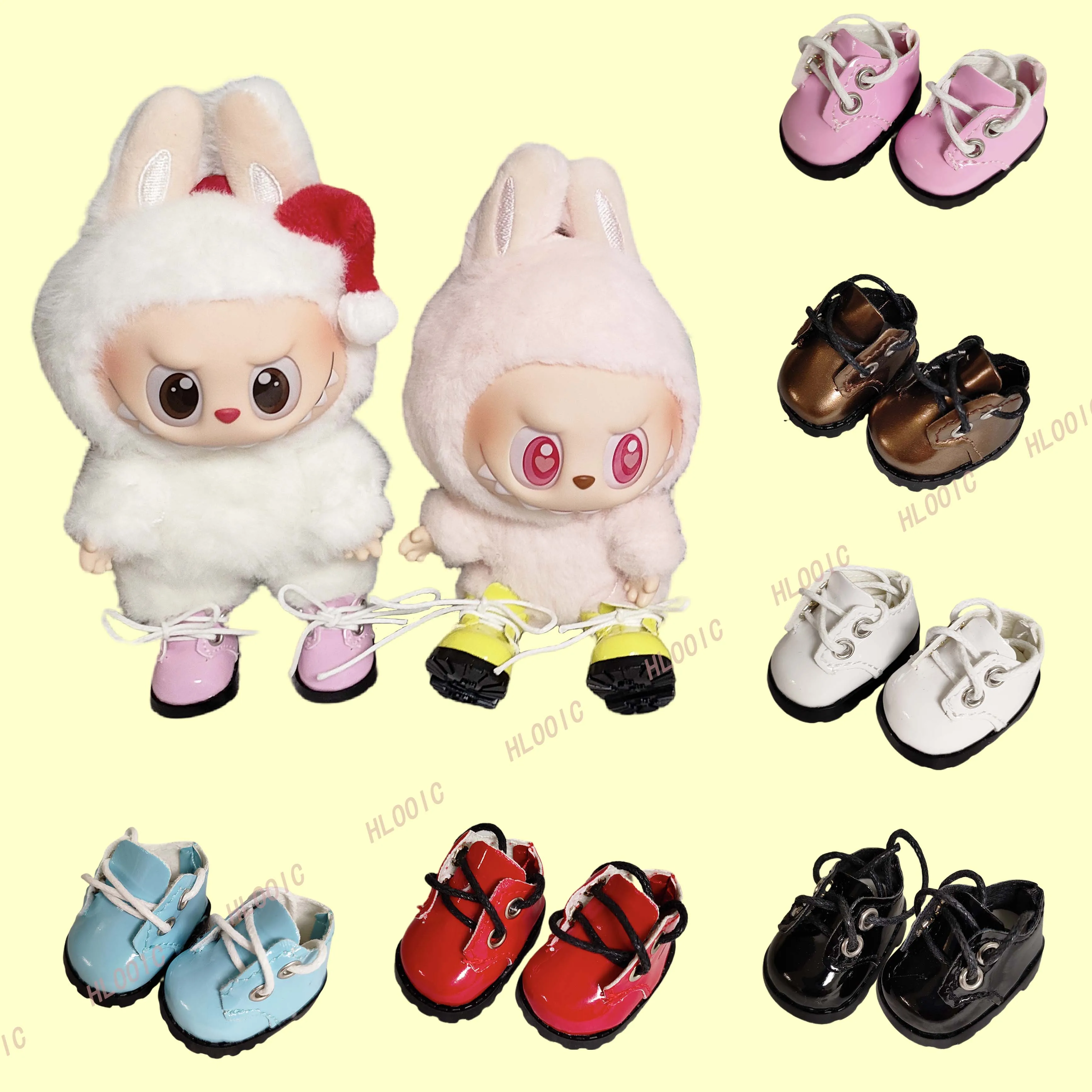 labubu 約17cm Labubu Shoes (3.8*2.3cm) for 17cm Labubu Macaron and 10cm