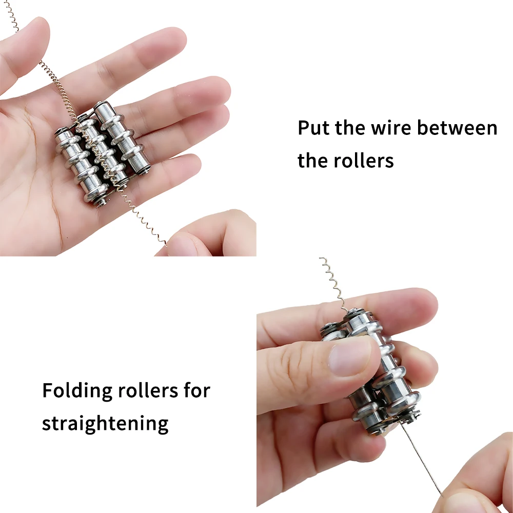 PHYHOO 0.5-2mm Metal Wire Straightening Machine Copper Silver Gold Wire Metal Manual Straightening Tool DIY Jewelry Making Tool