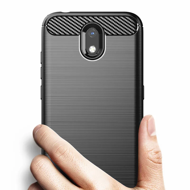 Sleek Carbon Fiber Shockproof Armor Phone Case - Soft Silicone TPU Protection
