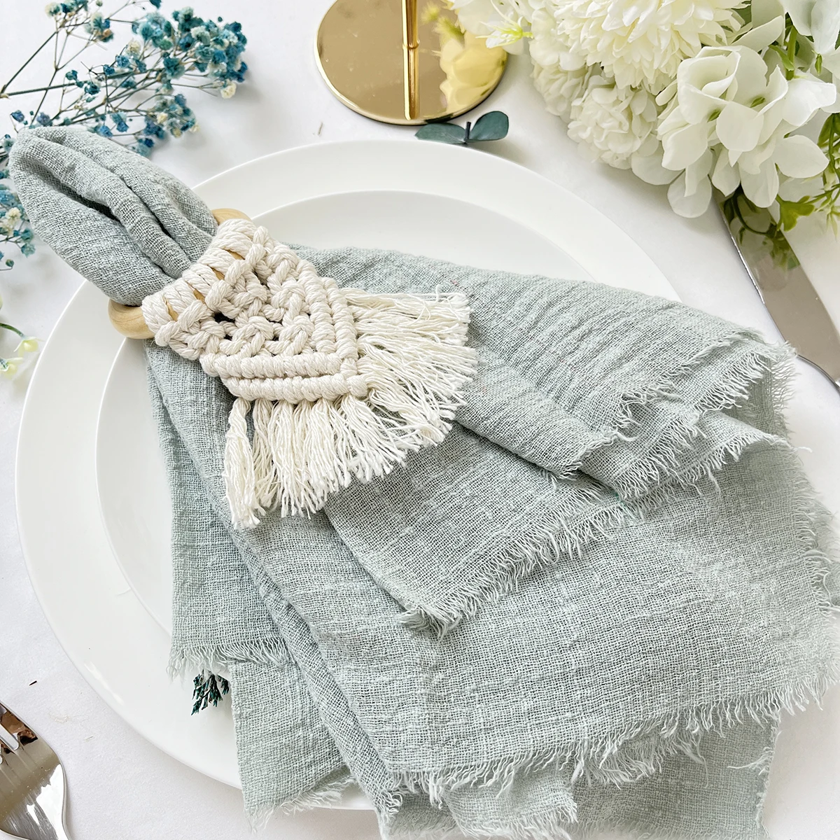 Cotton Napkins 24pcs 32x32cm Christmas Wedding Party Decor