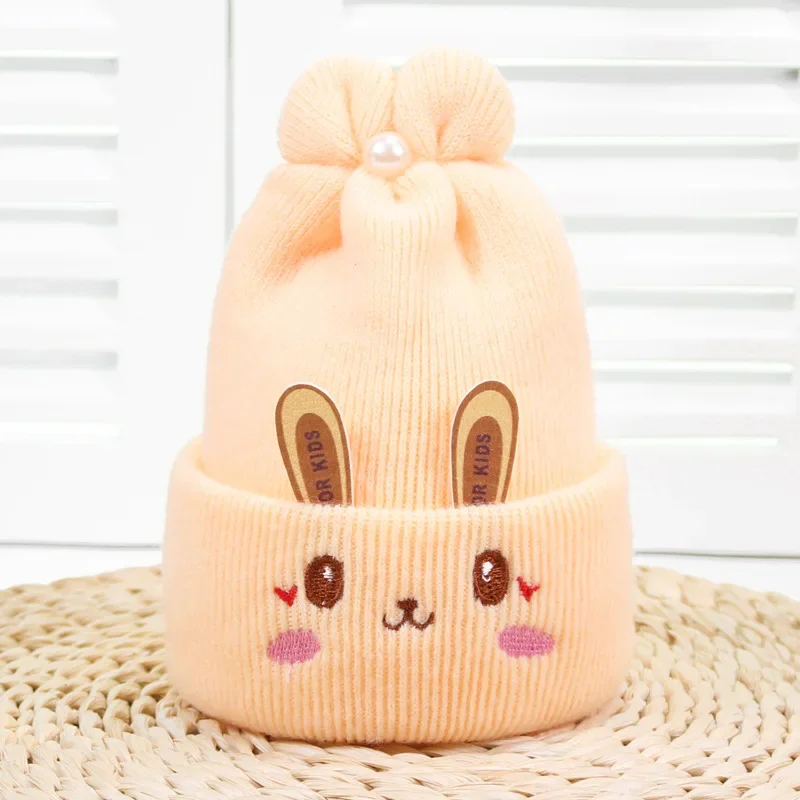 Newborn Girl&Boy Hats Baby Soft Warm Crochet Knit Cartoon Beanie Cap Cute Baby Hats for 0-6 Months Baby Winter Hat for Kids