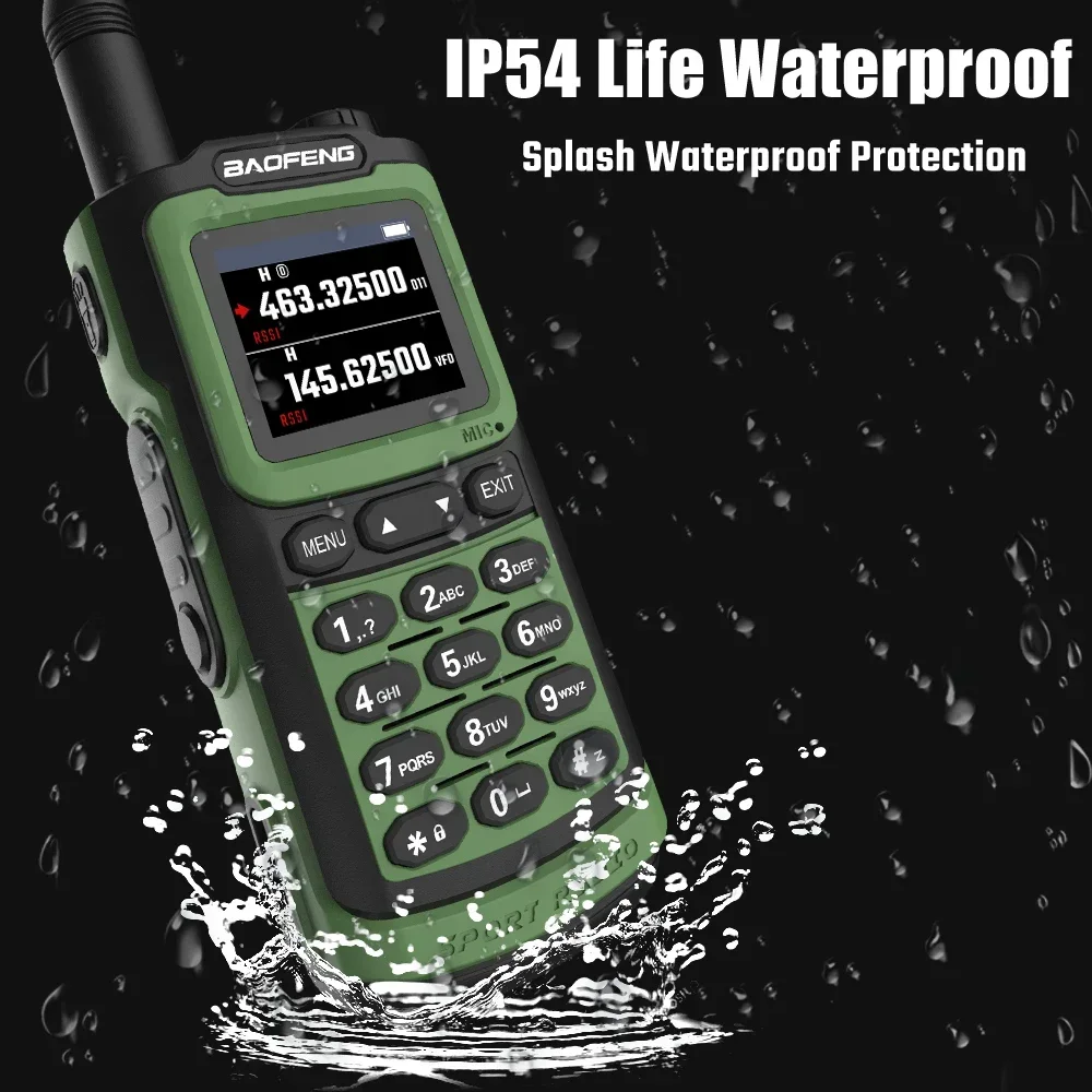 BaoFeng Original Walkie Talkie 30KM Long Range Wireless Copy Frequency Stopwatch Waterproof Two Way Radio 1.77" LCD NOAA G30 Pro 5