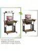 Yaheetech 3 Tiers Rolling Computer Desk with Keyboard Tray and Printer Shelf for Home Office Mobile Computer Desk for Sm 6