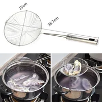 Passoire en acier inoxydable à long manche, filtre à friture, passoire à frites, filet de cuisine, tamis à aliments, cuillère 6