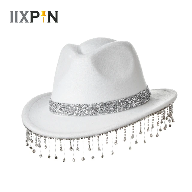 Rhinestone Stretchable Hat Bands for Cowboy Women Panama Hat Belt Bling  Western Hat Accessories Adjustable Hat Jewelry