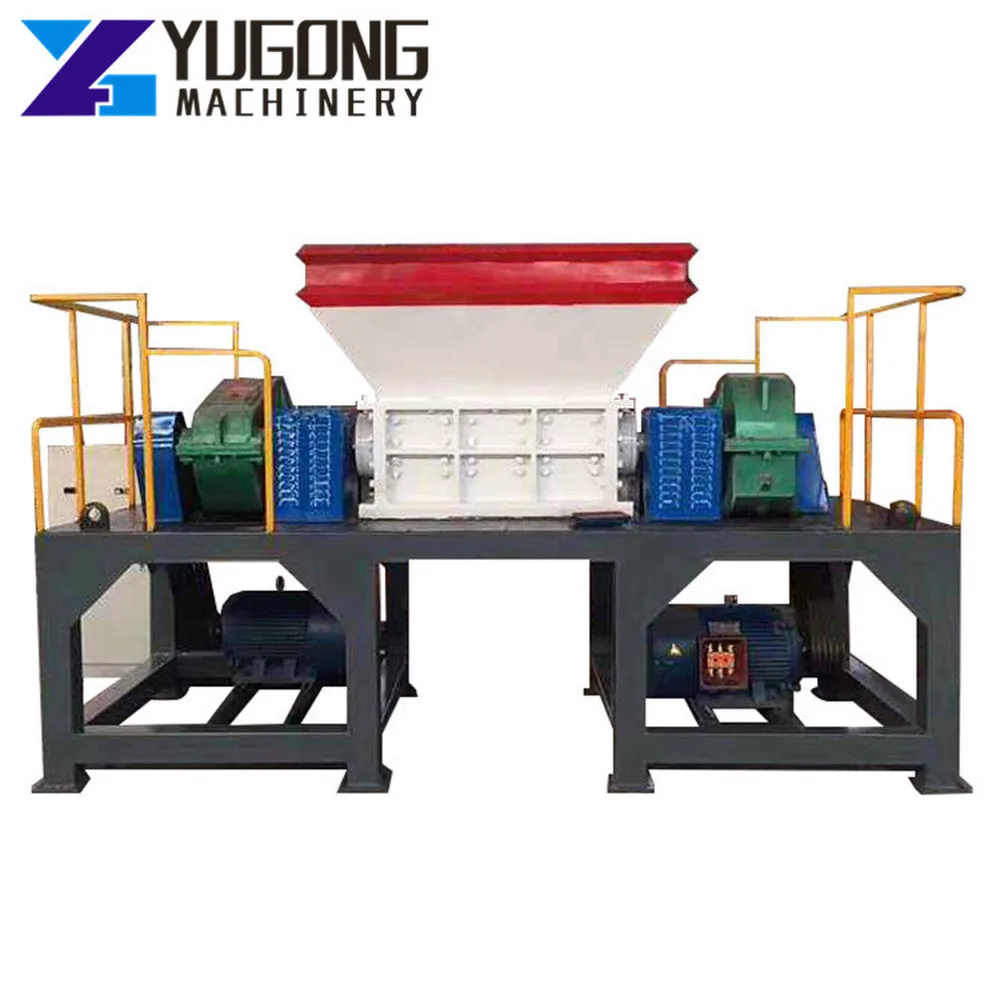 Old Tire Shredding Machine Rubber Crushing Shredder Manufacturer Garden Machinery Wood Chipper Maquinas Para Jardin