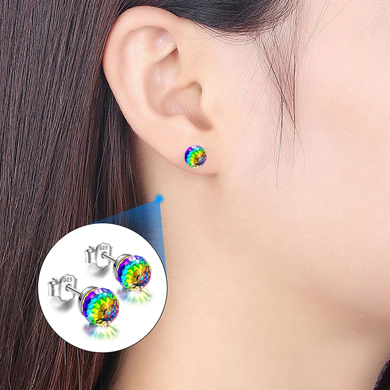 6/8mm Magnetic Slimming Earrings Lose Weight Body Relaxation Massage Slim Ear Studs Patch Health Jewelry Girls Gift