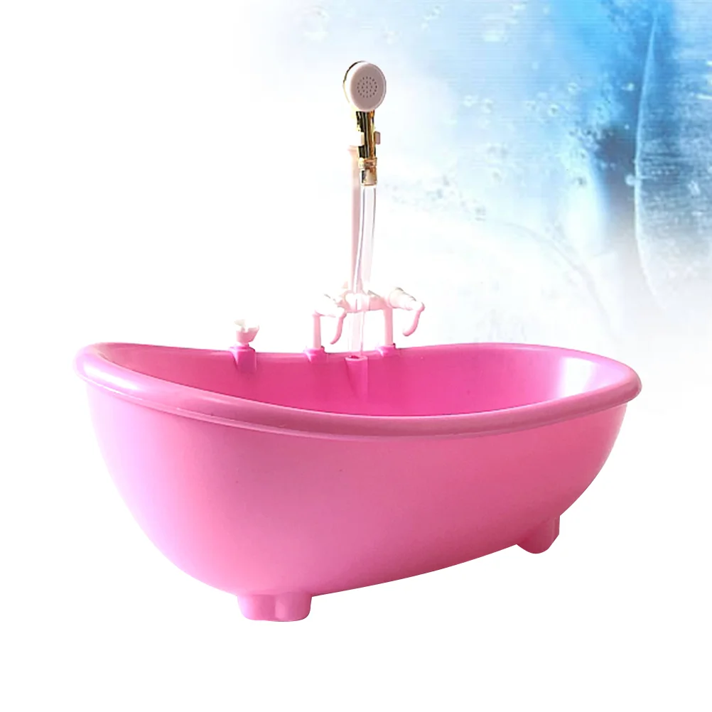 

Bathtub Shower Bath Mini Electric Furniture Bathroom Toy Pool Baby Miniature Tub Set Toys Accessories Swimming Water Spraying