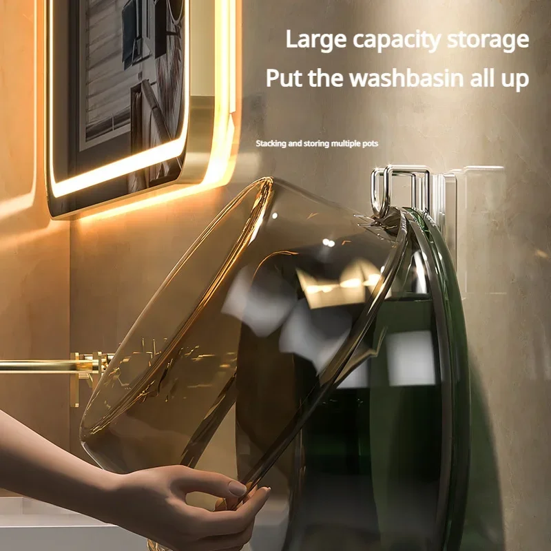 4 washstand acrylic wall hanging washbasin storage stand Bathroom washstand toilet wall shelf toilet