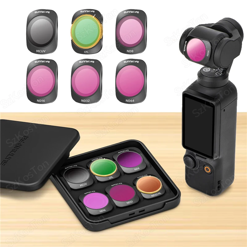 DJI Pocket 3 NDPL CPL Filters Kit Osmo Pocket 3 Accessories ND8 ND16 ND32 MCUV Lens Filters Gimbal Protector Set camera filters kit