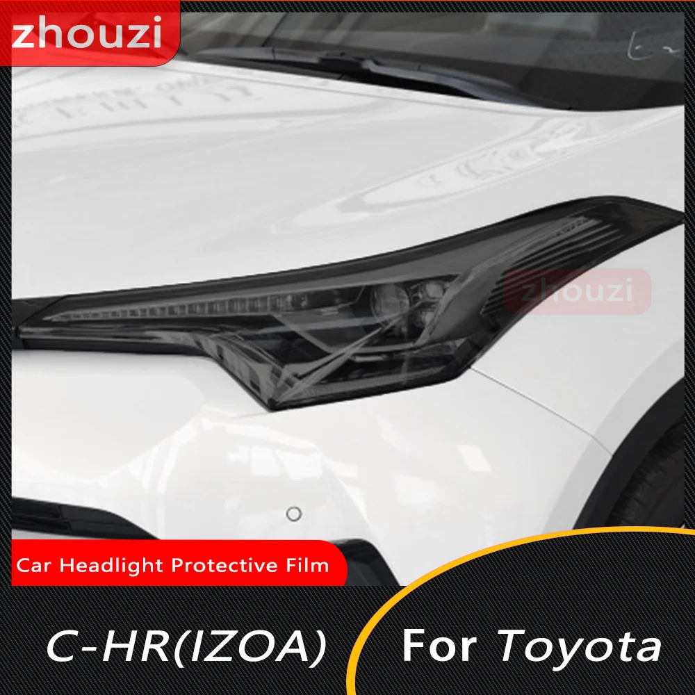

2 шт., прозрачные дымчатые наклейки из ТПУ для автомобильных фар Toyota CHR 2017-On GR Sport 2021 2022