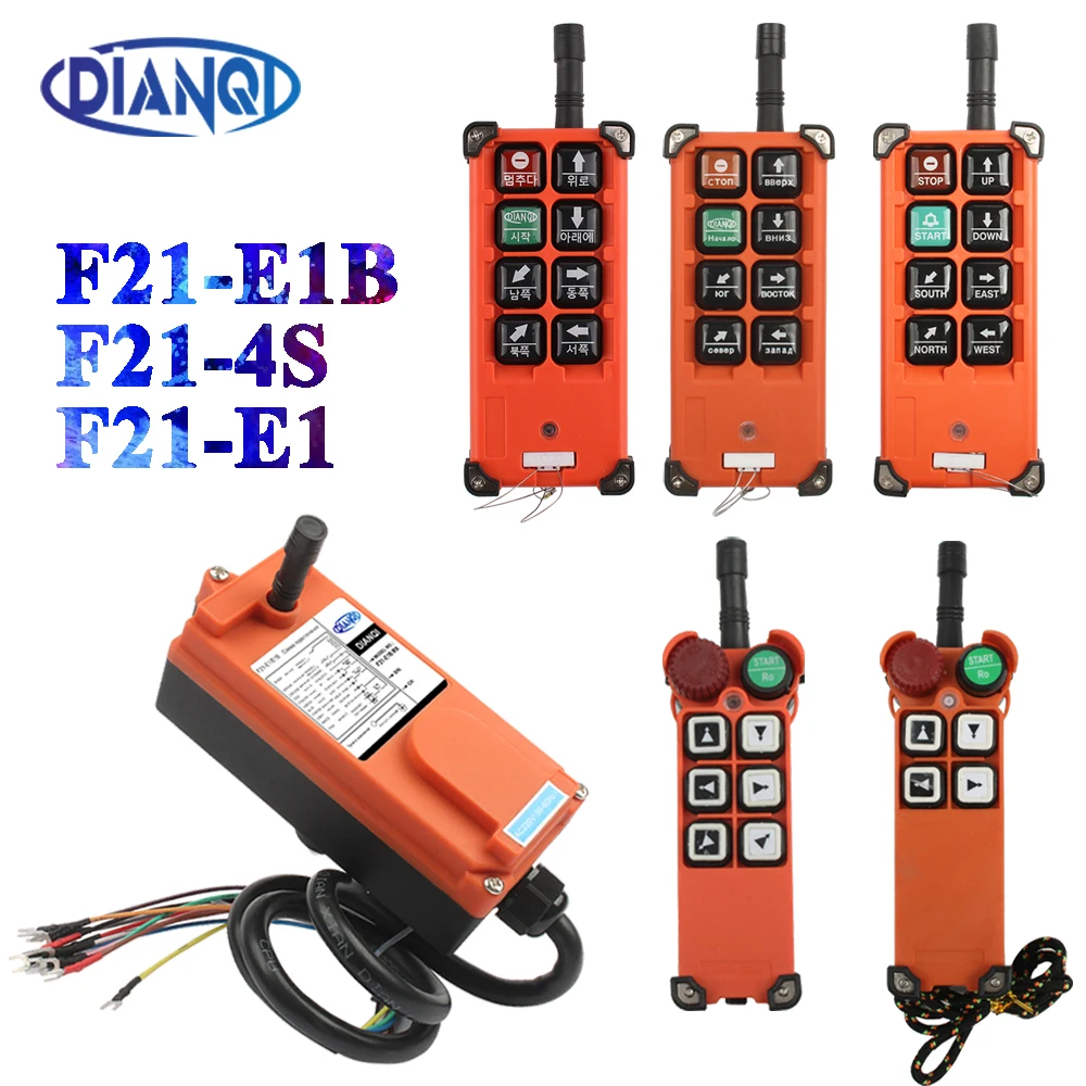 

DC12V 24V Wireless Industrial remote controller switches Hoist radio Control Crane switch F21-4S F21-E1 F21-E1B AC220V 380V 110V