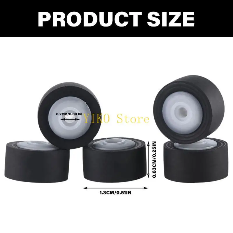 K32C 5PCS 카세트 테이프 레코더 핀치 롤러 휠 고무 압력 레코더 벨트 풀리 세트 교체