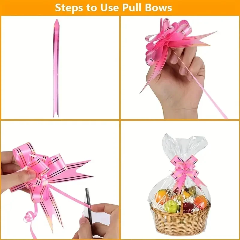 25/50 pct large clear cellophane bag with bow, perfect for gift baskets and gift wrapping Christmas New Year holiday decorations 3