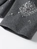 Beading Luxurious Chic Coat Women Loose Single Breasted Stand Collar Pocket Woolen Outwear 2024 Winter Snowflake Sequins Jackets 6