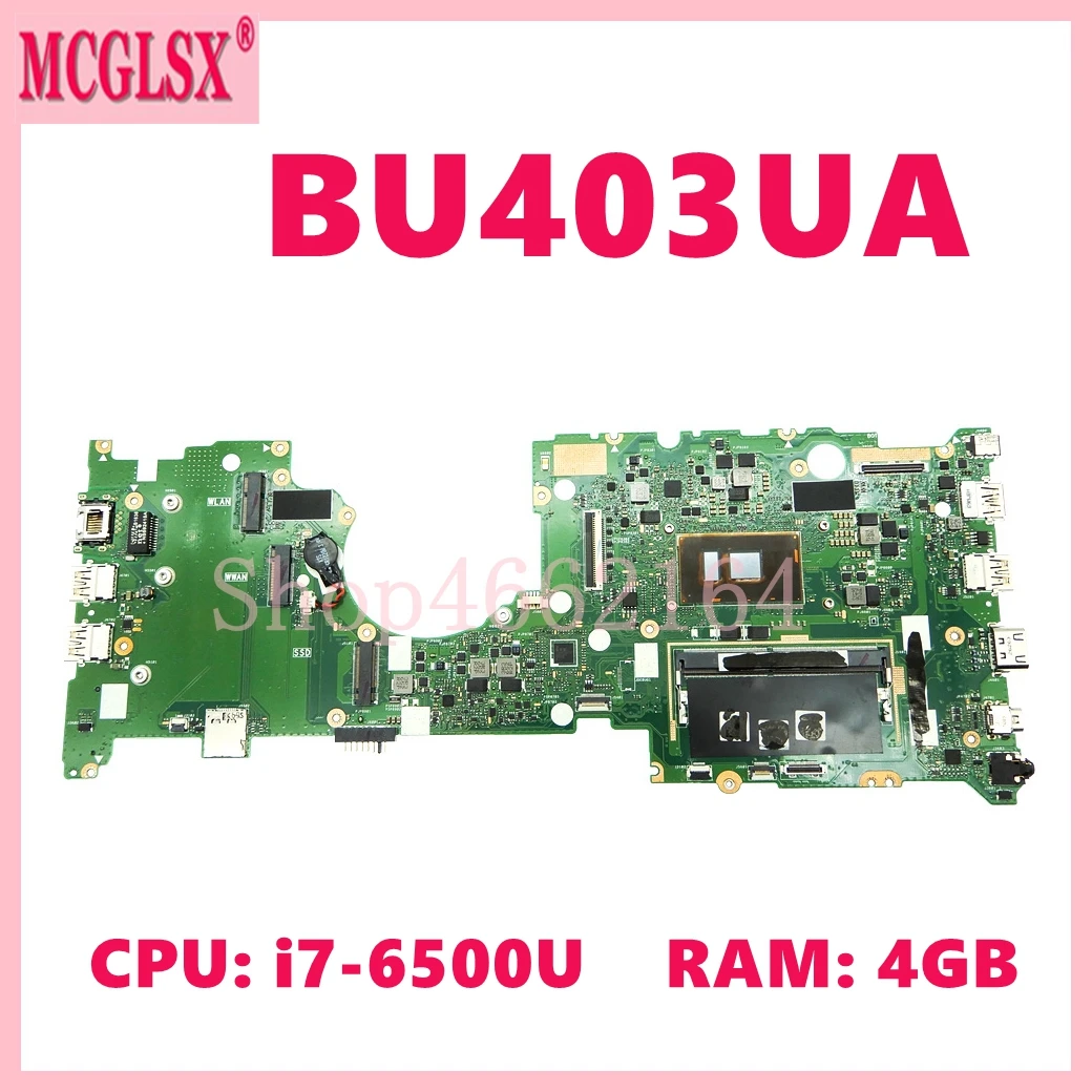 

Материнская плата для ноутбука BU403UA с процессором i7-6500U, 4GB-RAM, B8430UA P5430UA BU403U PU403UA