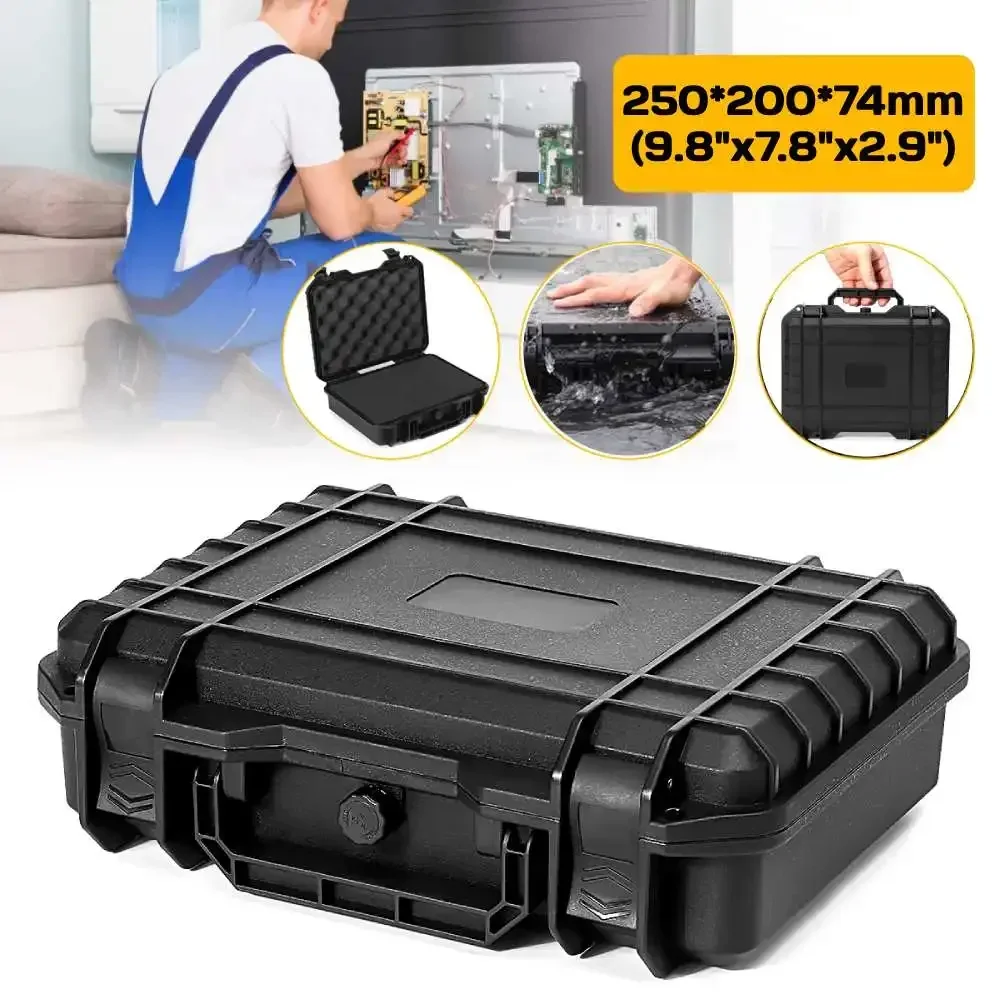 Waterproof Sealed Tool Box Shockproof Tool Case Safety Resistant Camera Photography Multimeter Storage Box Suitcase With Sponge