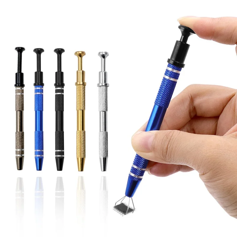 IC Extractor Four Claw Electronic Component Grabber IC Extractor Pickup BGA Chip Picker Patch IC Suck Pen Electronic Repair Tool