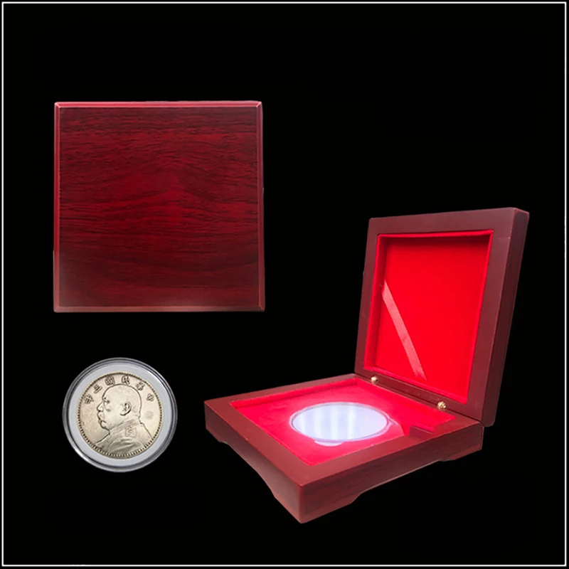 Classic Wood Style Original Coins Display Box Case for Slab Certified