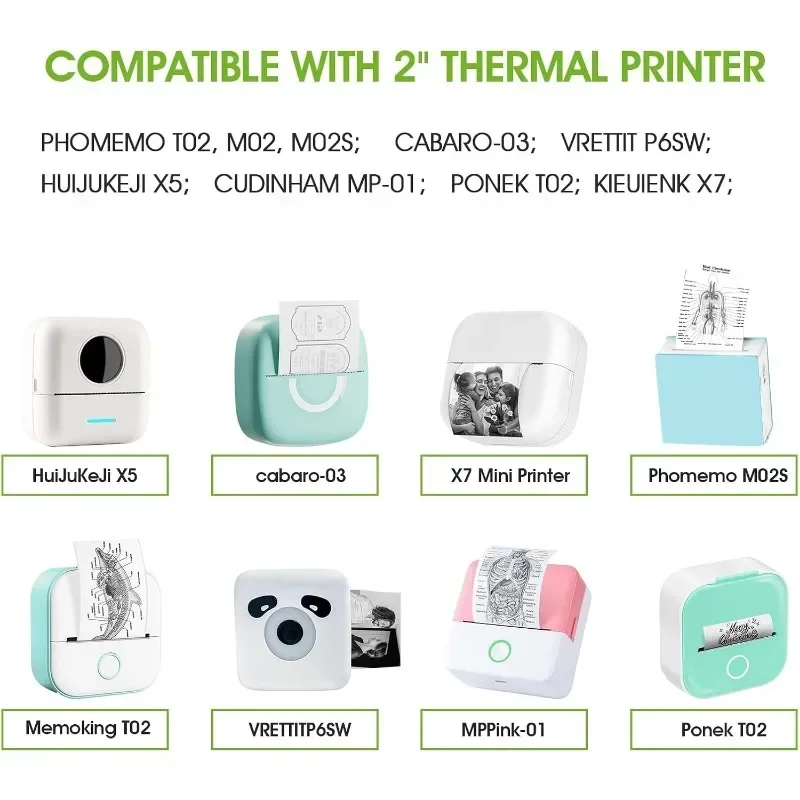 Thermal Sticker Paper for Sticker Printer: Sticky and Enhanced Photo Printing, for DIY, Journal and Study Notes|3 Rolls|57mm