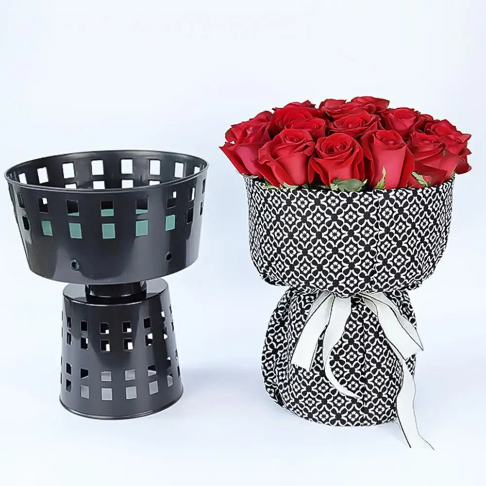 Attractive Bouquet Mould  Smooth Touch Convenient Plastic Flower Holder  Flower Bouquet Packaging Material 2