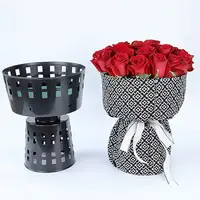 Attractive Bouquet Mould  Smooth Touch Convenient Plastic Flower Holder  Flower Bouquet Packaging Material 2