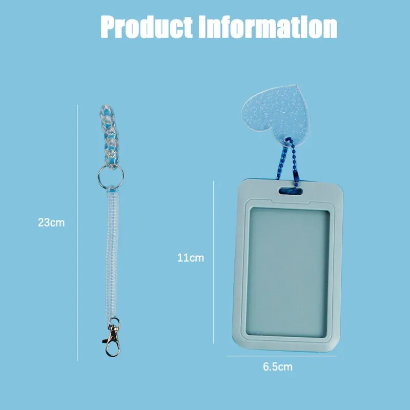 Blue Card Holder Kawaii Baby Blue Milk Photo Credit Card ID Bank Photo Idol Postcard Holder Bus Protective Accessories