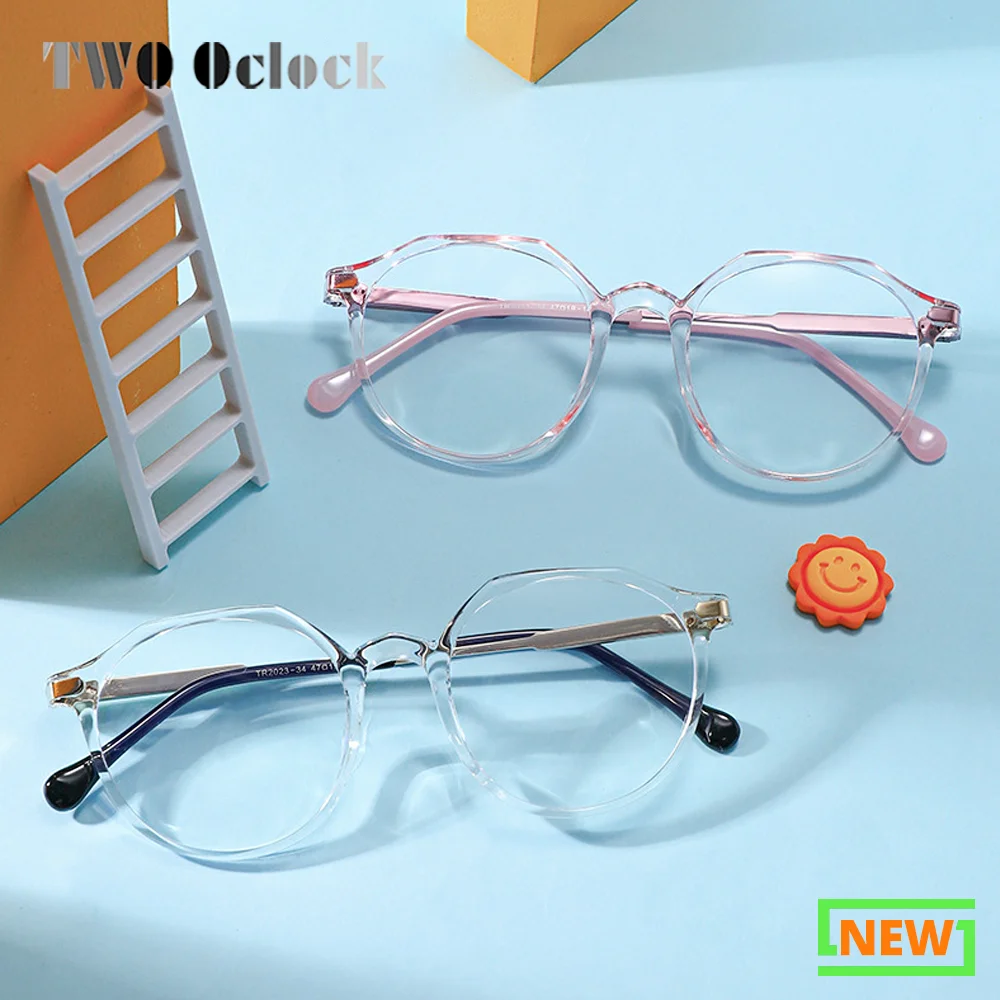 Transparent Glasses Kids Eyeglasses Frame Child Anti Blue Light Glasses Girl Boy Clear Eyewear Frames Myopia Optic Frame TR90